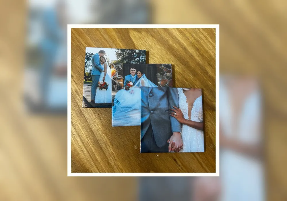 Wedding photo magnet favors and save the date magnets